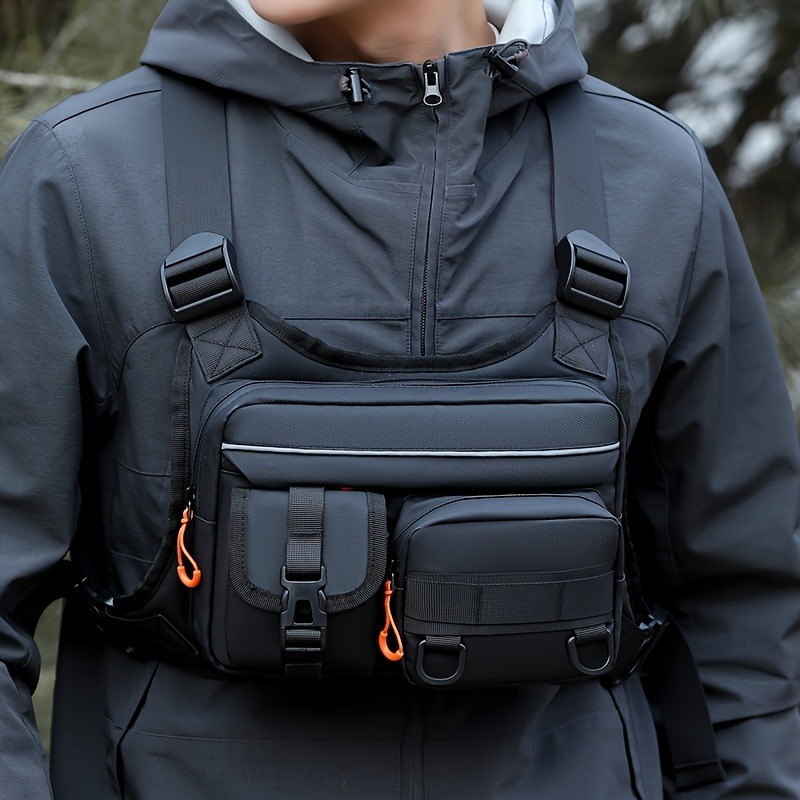 Fishing Vest - Мужская тактическая нагрудная сумка, жилет для