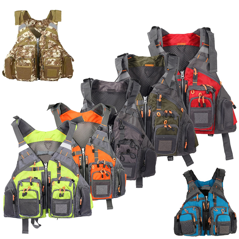 Fishing Vest - Рыболовный жилет-куртка для лодки, многофункциональный, с