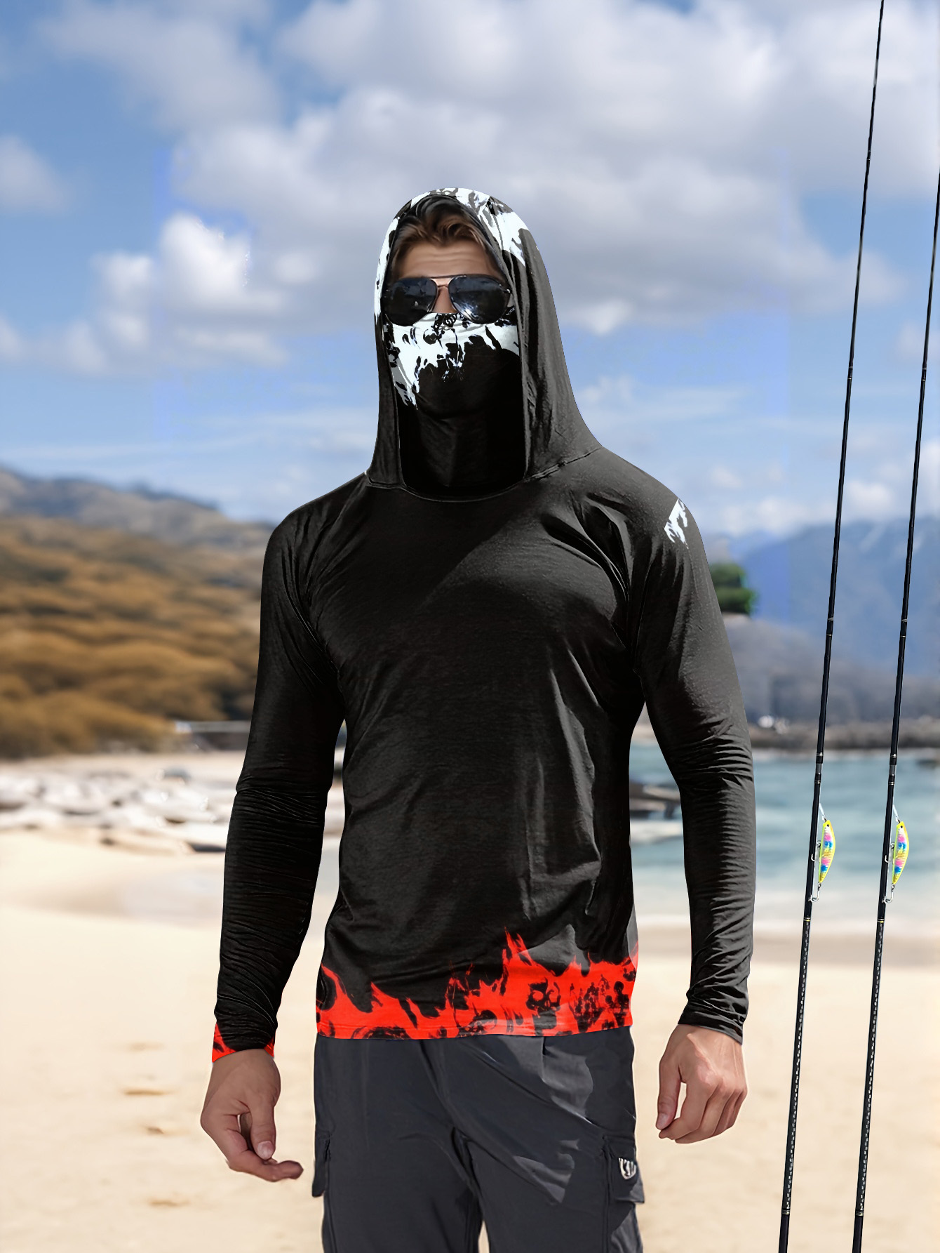 Мужская рубашка для рыбалки с  – обзор и цена Fishing Hoodie